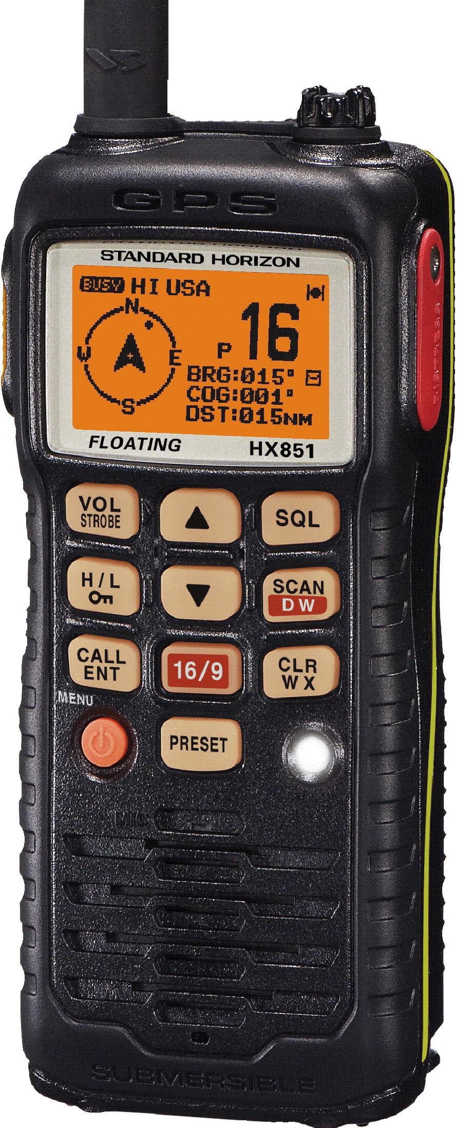 STANDARD HORIZON HX890 Floating 6 Watt Class H DSC Handheld